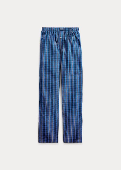 Pantalones De Pijama Polo Ralph Lauren Hombre Azules / Multicolor - Plaid Woven Cotton - UCJZE0846